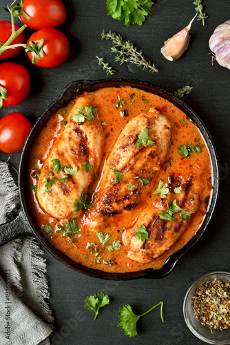 Chicken breast with tomato sauce