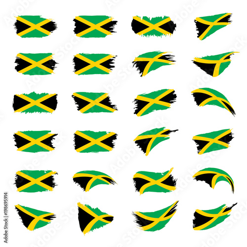 Jamaica flag, vector illustration