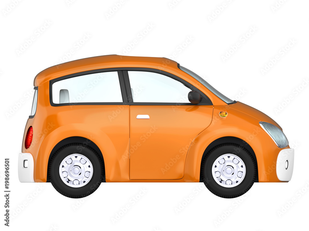 Fototapeta premium small cute car side
