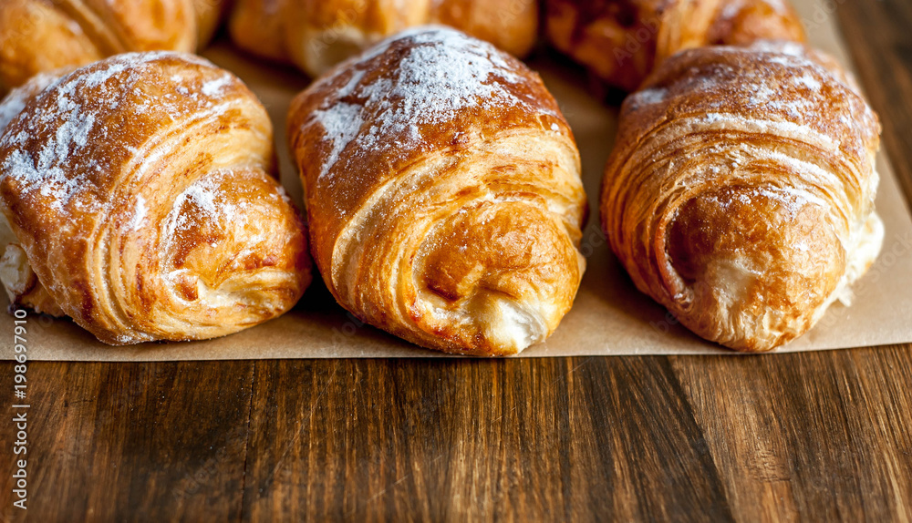 Fototapeta premium Fresh butter croissants