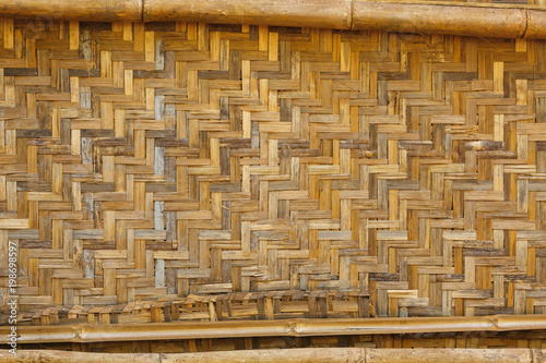 Bamboo weave background, bamboo wood texture photo