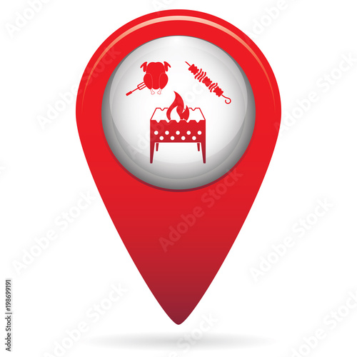 Brazier kebab and chicken icon