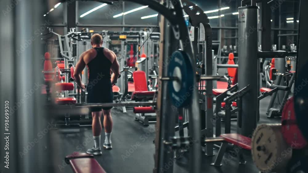 Man working out in gym Man working out in gym
