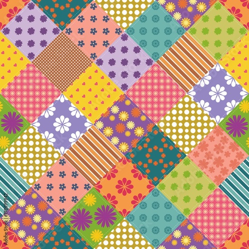 seamless patchwork background 