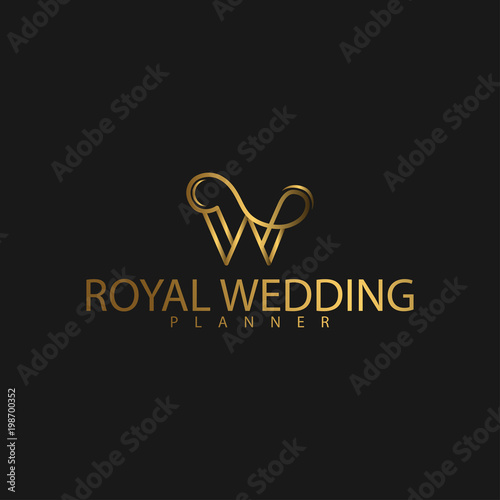Logo Luxury with Golden Color
