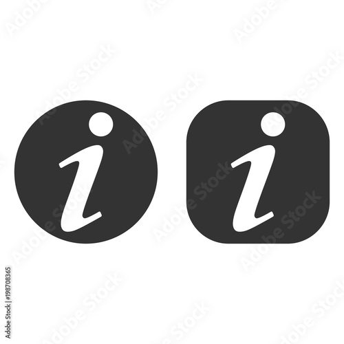 Information icon, info sign, vector illustration. Flat design.