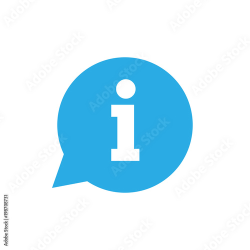 Information icon, info sign, vector illustration. Flat design. photo