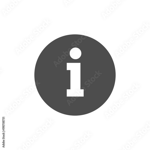 Information icon, info sign, vector illustration. Flat design.