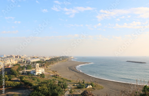 Cijin beach coastline in Kaohsiung Taiwan photo