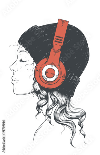 Girl in Headphones