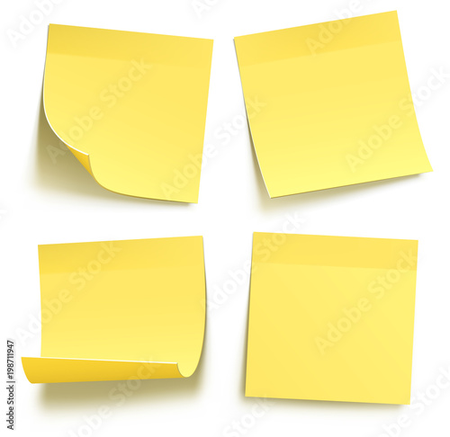 Yellow Blank Sticky Notes