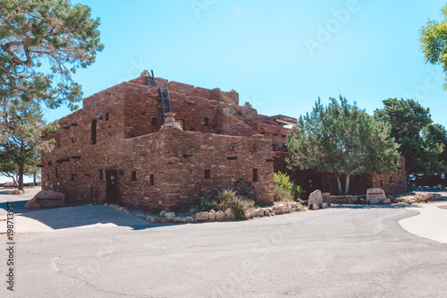 Принти на полотні Building of the ancient Indians of the Hopi tribe