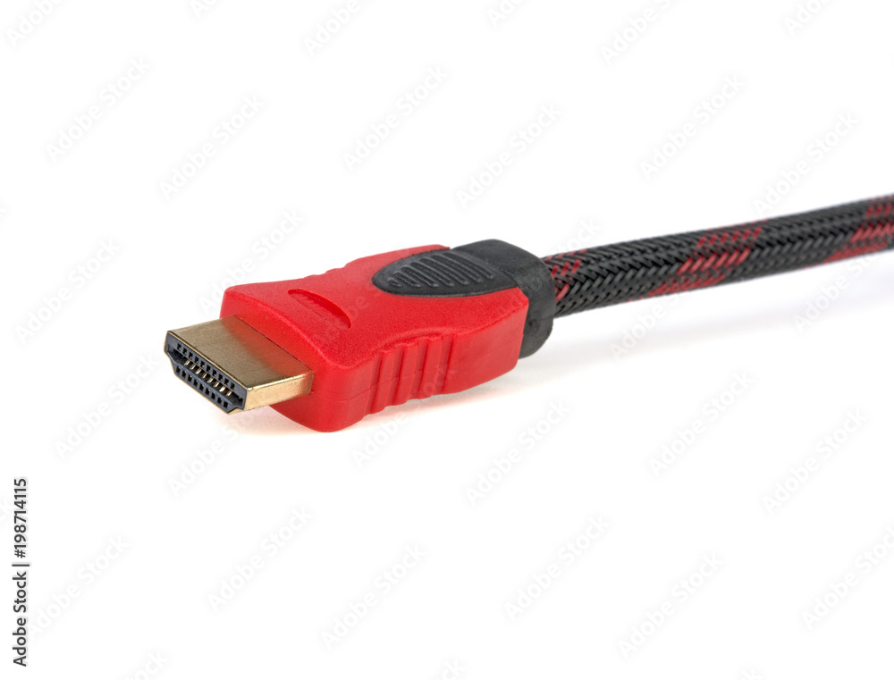 HDMI plug on white background HDMI plug on white background