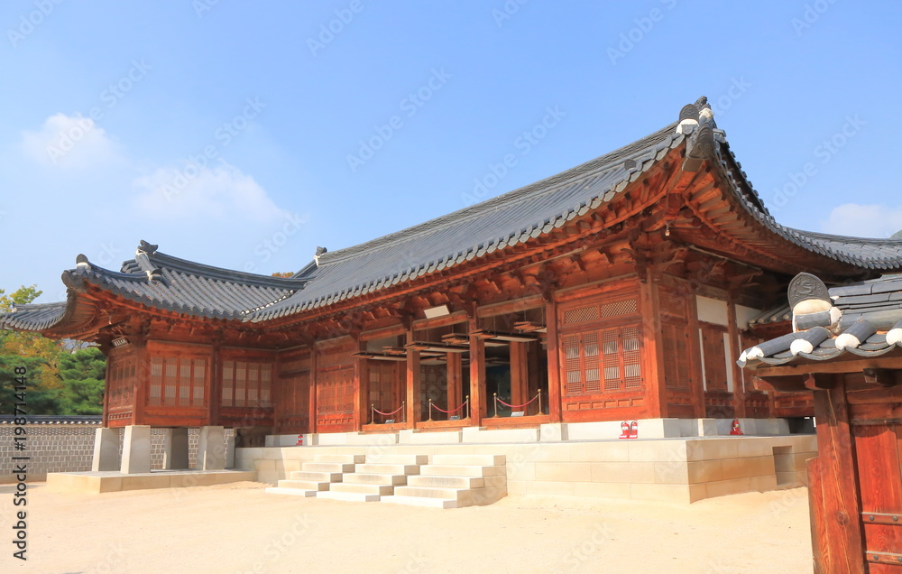 Prujeong building at Gyeongbokgung Palace Seoul South Korea