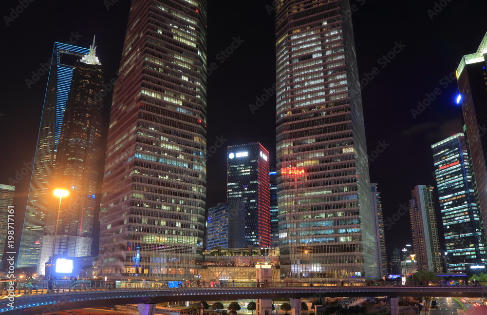 Fototapeta premium Shanghai Pudong financial district cityscape China.