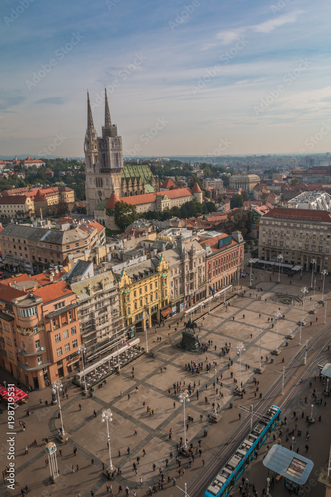 Old square in Zagreb Croatia