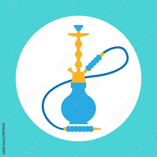 hookah, vector color icon.