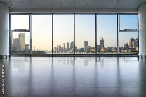 Photography window with cityscape in shanghai