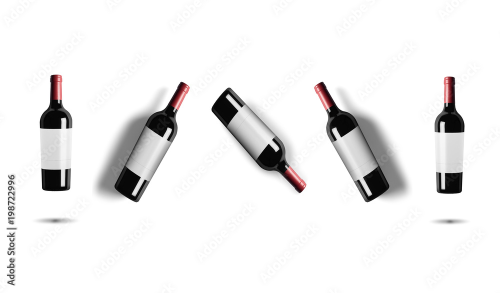 wine bottles isolated on white background wine bottles isolated on white background