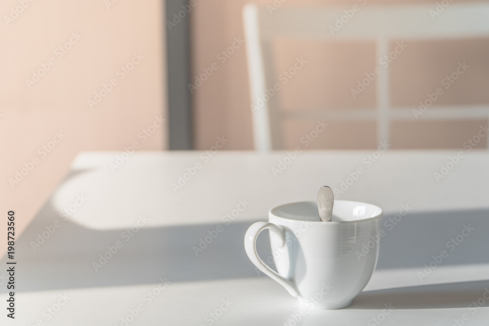 Coffee cup on table