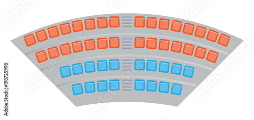  Seats map at the football stadium
