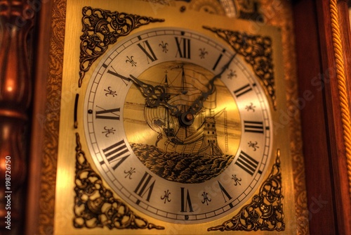 Close up of pendulum clock.3jpg