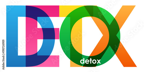 DETOX Colourful Vector Letters Icon