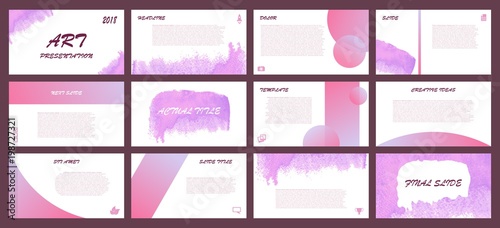 Watercolor backgrounds of digital technology. Purple  elements for presentation templates. Leaflet, Annual report, cover design. Banner, brochure, layout, design. Flyer. Vector illustration