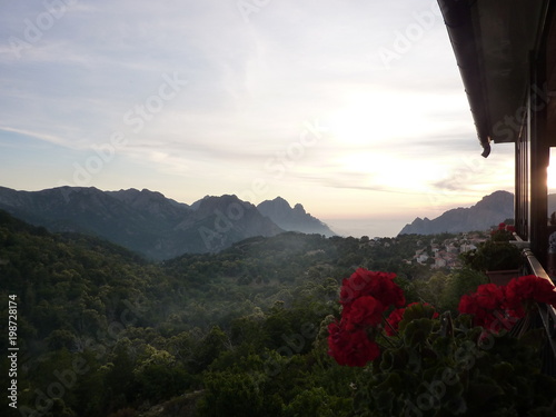 Corsica, tramonto sulle gole di Spelunca photo