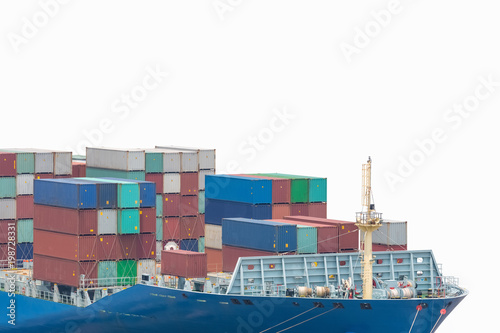container ship prow isolated