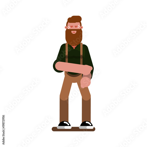 Angry man rolls up sleeves