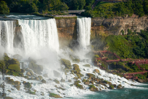 Canada, Niagara falls, travel, attractions, city, water, river, sky, nature, rainbow