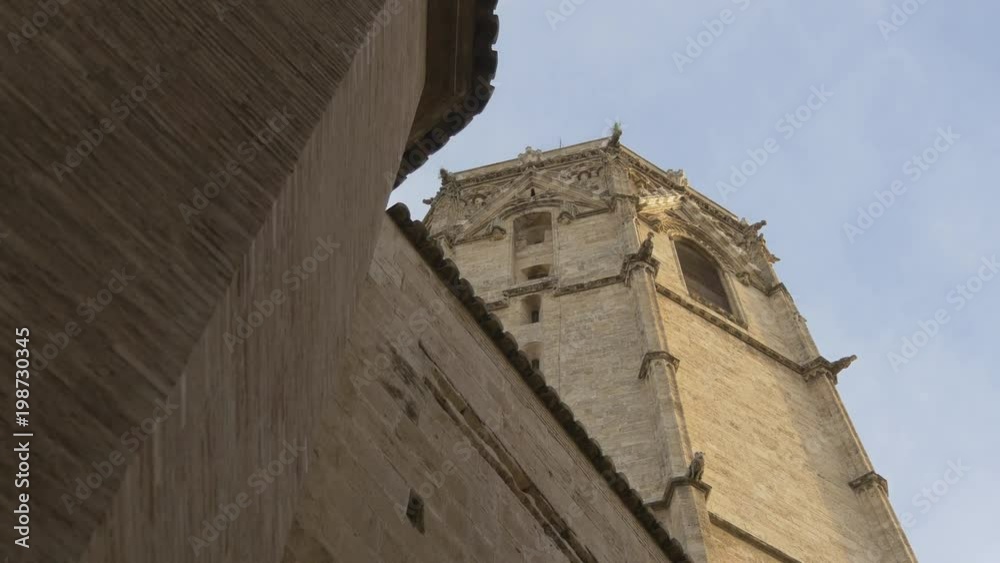 Low angle of the Miguelete Tower Low angle of the Miguelete Tower
