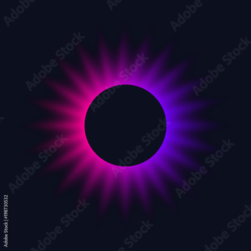 Purple neon circle