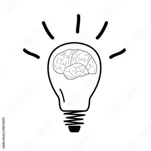 light bulb and brain