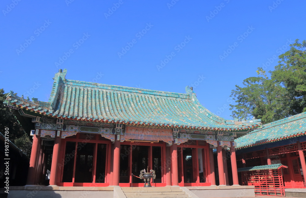 Koxing Ancestral Shrine in Tainan Taiwan. Koxing Ancestral Shrine is a family shrine built in 1663 by Zheng Jing. Koxing Ancestral Shrine in Tainan Taiwan. Koxing Ancestral Shrine is a family shrine built in 1663 by Zheng Jing.