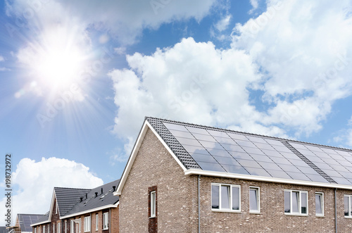 Solar panels on new houses
