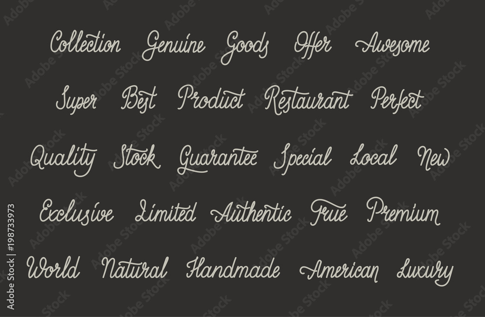 Simple Calligraphic Words Simple Calligraphic Words