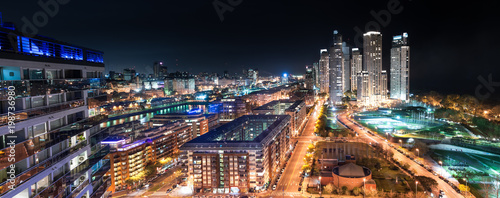 Modern city at night