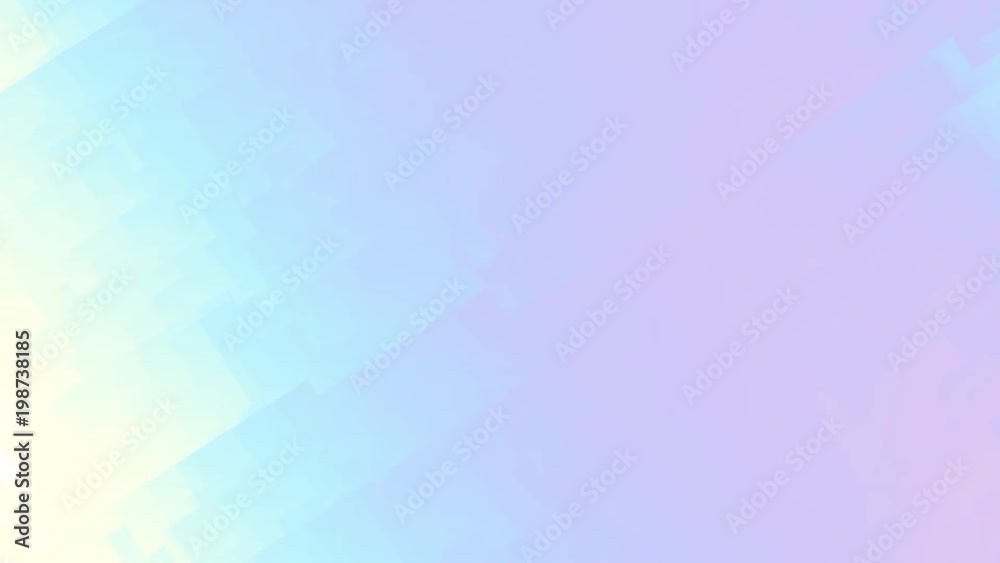 Fast moving irregular low poly shapes. From blurred background to geometric texture. Holographic colors.