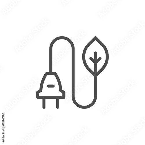 Eco energy line icon