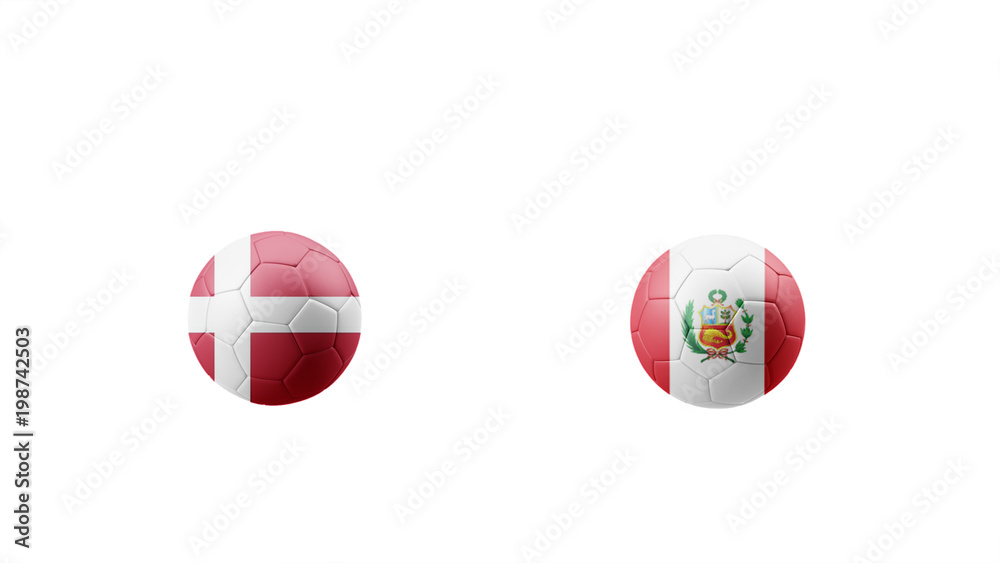 Naklejka premium Denmark vs Peru
