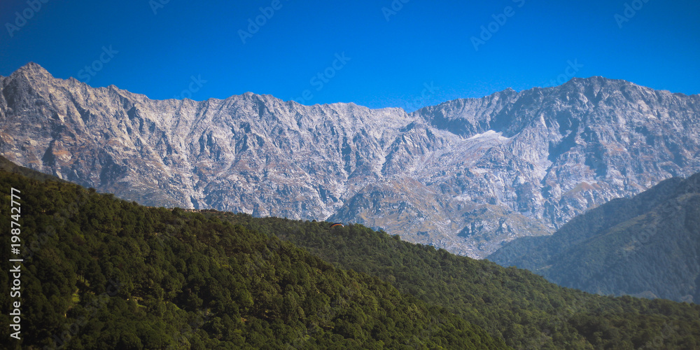 Dhauladhar Range of the Himalayas in Dharamshala