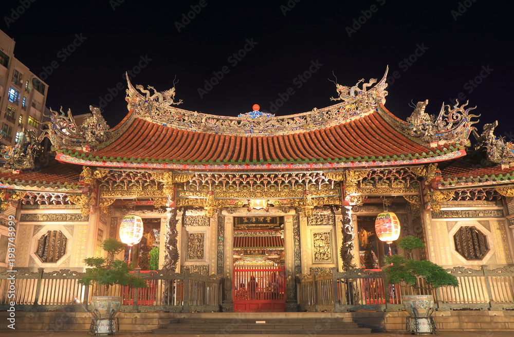 Longshan Temple in Taipei Taiwan