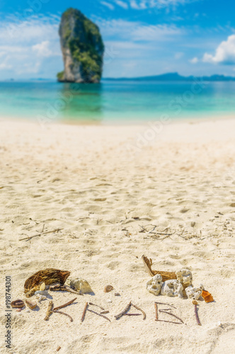 beautiful view of the beach Poda island