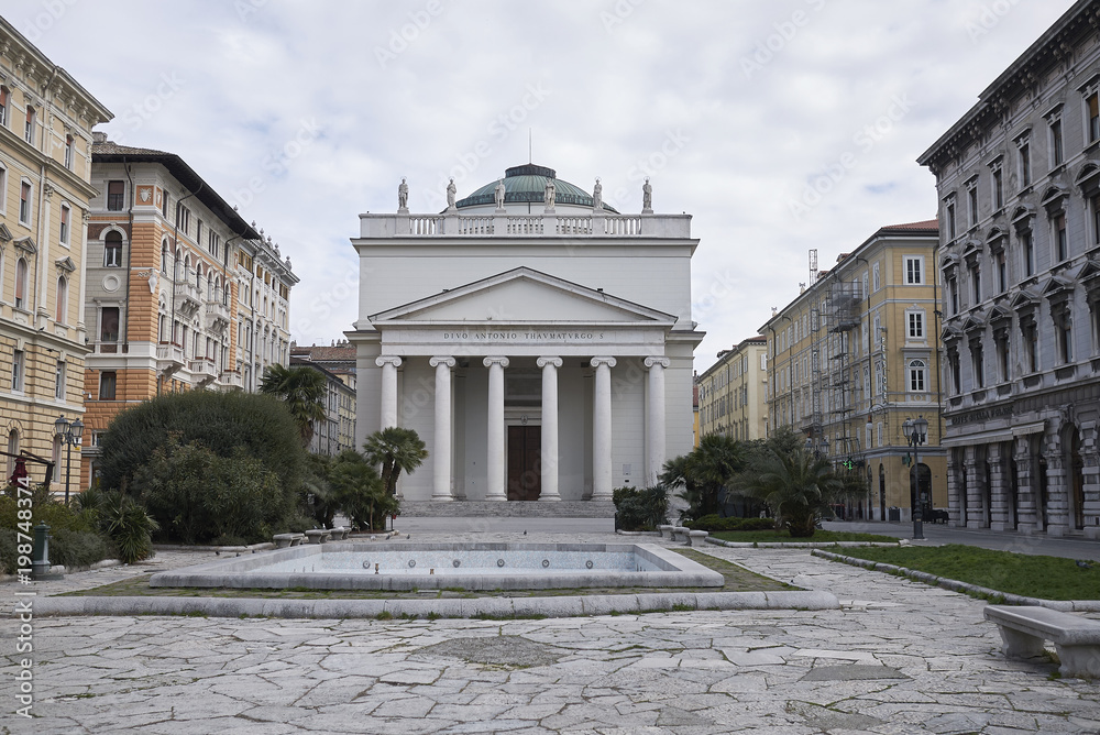 Trieste, Italy - March 19, 2018 : Santissima Trinita and San Spiridione temple