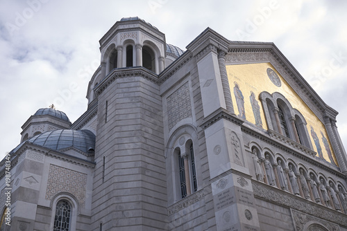 Trieste, Italy - March 19, 2018 : Santissima Trinita and San Spiridione temple photo