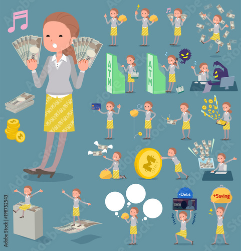 flat type Behind knot hair women_money