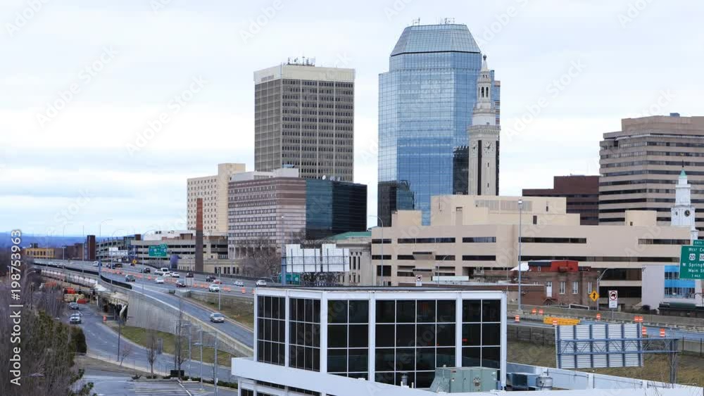 Timelapse of the Springfield, Massachusetts downtown 4K Timelapse of the Springfield, Massachusetts downtown 4K