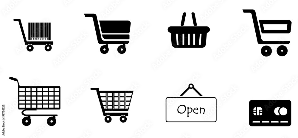 Shopping en 8 icônes